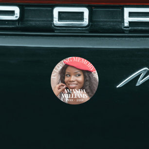 Elegante foto impermeable Funeral Favor Pegatinas