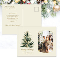 Elegante foto moderna de árbol de Navidad verde y