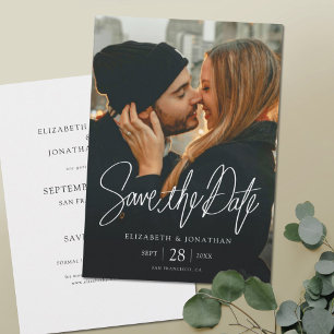Elegante foto moderna Guardar la tarjeta Boda de f