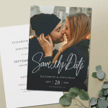 Elegante foto moderna Guardar la tarjeta Boda de f