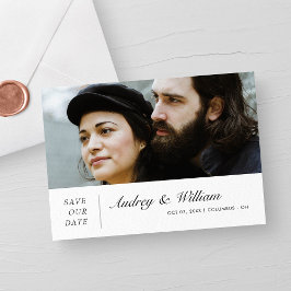 Elegante foto moderna Guardar la tarjeta Boda de f