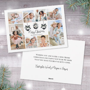 Elegante Foto Navidad Blanco Negro