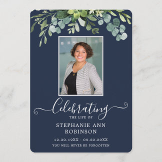 Elegante Foto Orden de Servicio Azul Programa