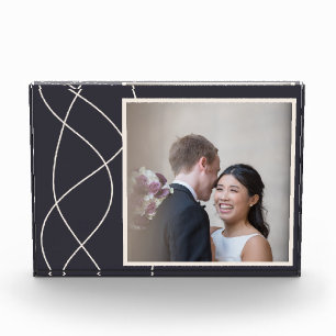 Elegante foto personalizada azul de la Marina