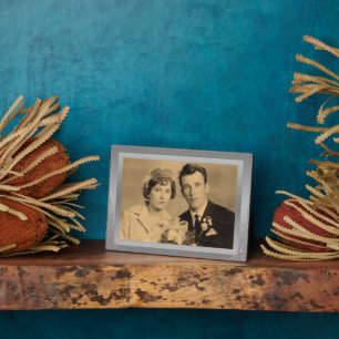 Elegante foto personalizado de marco de borde plat