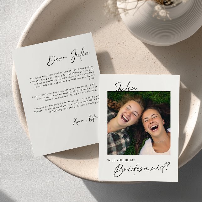 Elegante Foto Que Serás Mi Tarjeta Para La Novia (Subido por el creador)