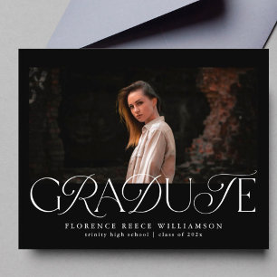 Elegante foto secundaria barata hoja de graduación