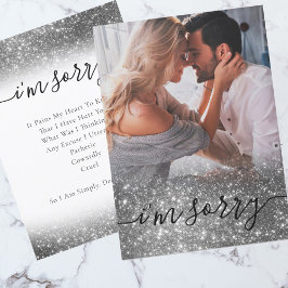 Elegante Foto: siento la tarjeta de disculpa