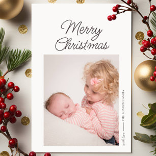 Elegante foto simple Feliz Navidad