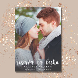 Elegante foto vertical Guardar tarjeta de fecha Es