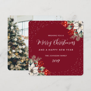 Elegante fotografía botánica de Navidad y Año Nuev