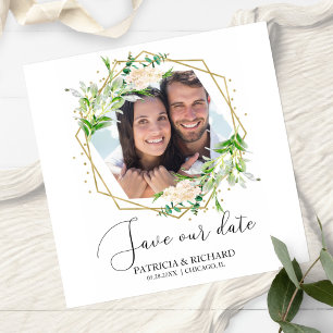 Elegante fotografía de boda con vegetación para gu