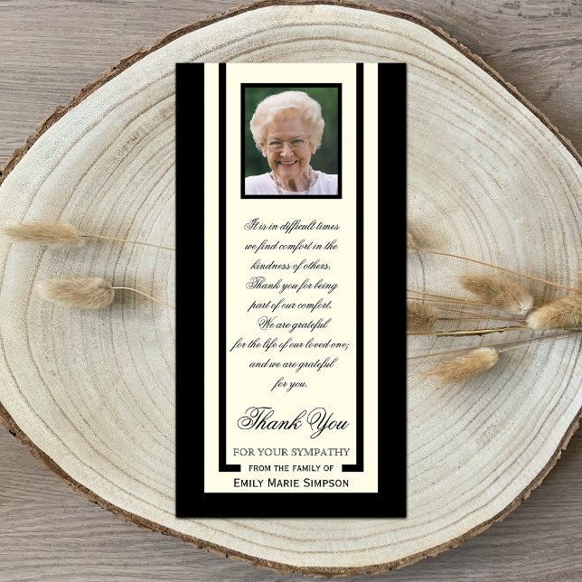 Elegante Fotografía Simpatía Gracias Tarjeta Fotog (Subido por el creador)