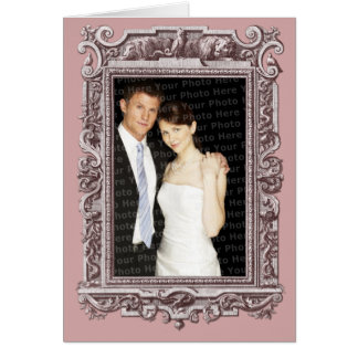 Elegante fotograma barroco con borde grabado