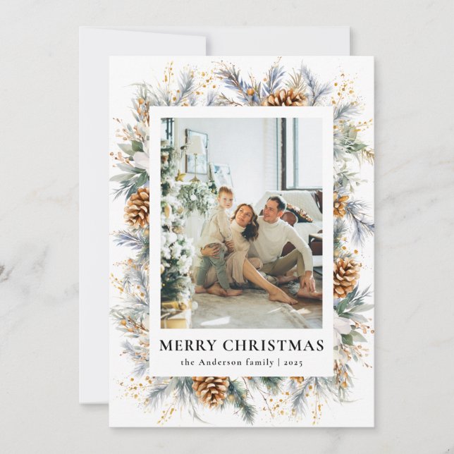 Elegante fotograma botánico navidad (Anverso)
