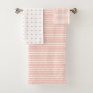 Elegante franja blanca y comprobar el punto rosado