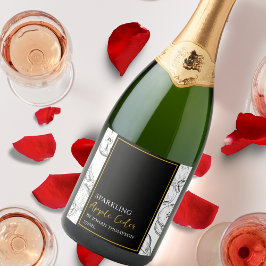 Elegante fruta esparcen la etiqueta negra de la si