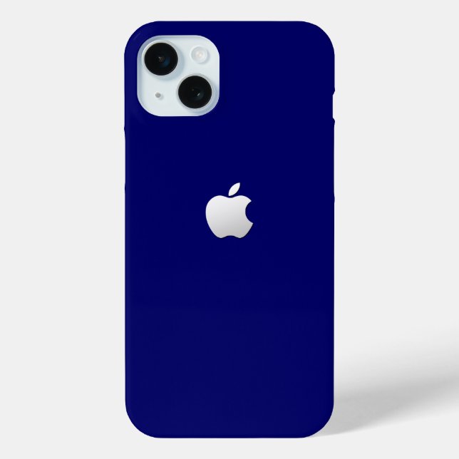 Elegante Funda azul para Apple iPhone 15 Plus (Reverso )