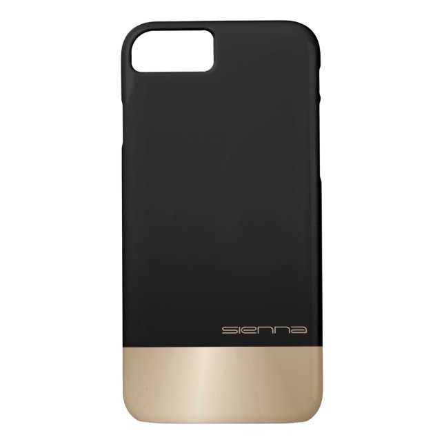 Elegante Funda Black&Nacre Metallic iPhone 7 (Reverso)