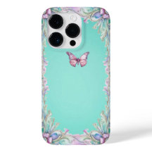 Elegante Funda de iPhone 14 Pro Diamonte Butterfly