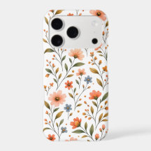 Elegante funda de teléfono botánico floral – Moder