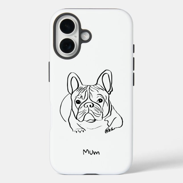 Elegante funda de teléfono Minimalista de Bulldog (Reverso )