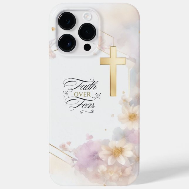 Elegante Funda Gold Cross iPhone 14 Pro Max (Reverso)