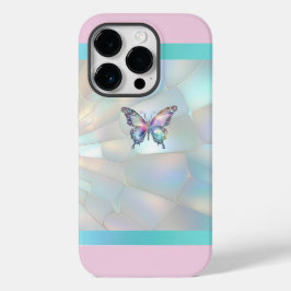 Elegante Funda Holográfico Mariposa iPhone 14 Pro