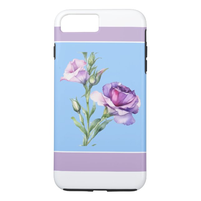 Elegante Funda Lisianthus Blue iPhone 8/7 Plus (Reverso)