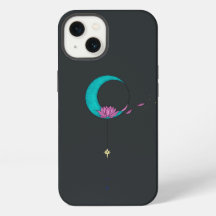 Elegante funda para iPhone / iPad Luna Loto Negra