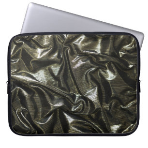 Elegante funda para portátil de satén negro de 15"