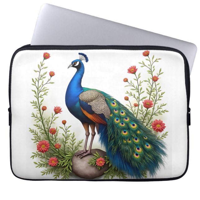 Elegante funda para portátil Siam Peacock de 13 pu (Frente)