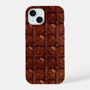 Elegante Funda Personalizada de Caoba para iPhone 