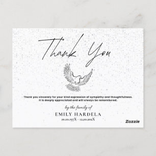 Elegante Funeral Memorial Tarjeta de agradecimient