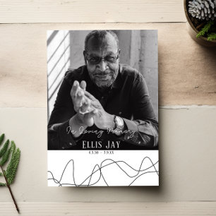 Elegante   Funeral moderno   Invitación