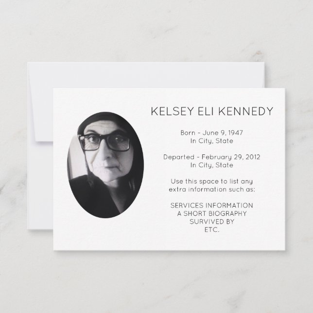 elegante funeral vintage (Anverso)