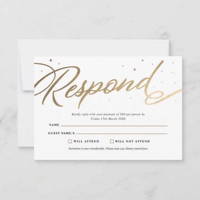 Elegante Gala RSVP (Anverso)