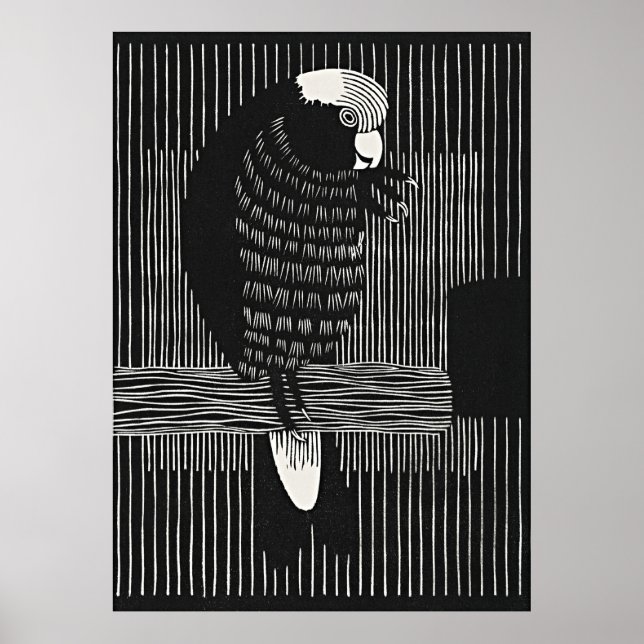 Elegante Galah Cockatoos - Arte Retro (Frente)