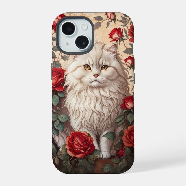 Elegante gato persa con Rosas (Reverso )
