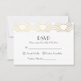 Elegante Gatsby Art Deco Boda de Oro RSVP