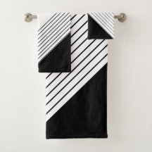 Elegante Geométrico Chic Tendente Negro y Blanco