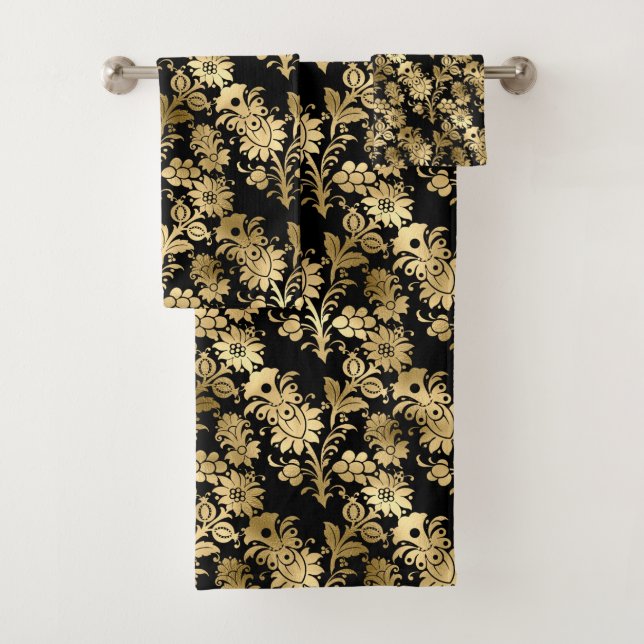 Elegante Glam Floral Negro Oro (In situ)
