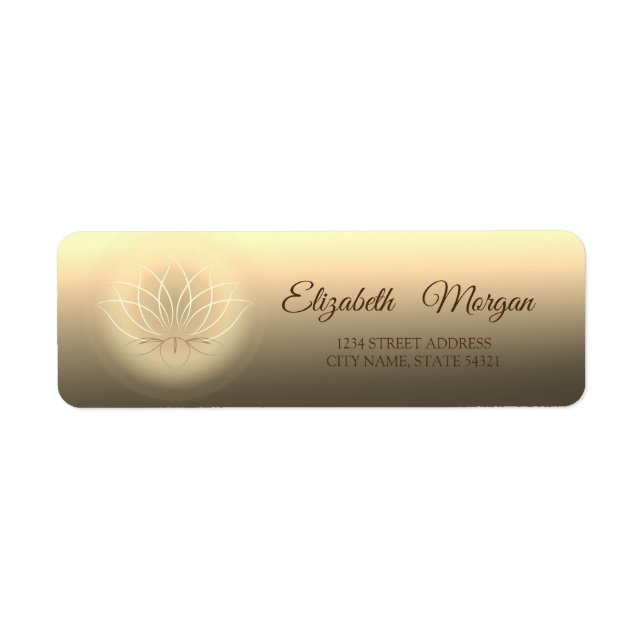 Elegante Glamoroso Elegante Etiqueta De Dirección  (Frente)