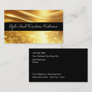 Elegante Glitzy De Moda Y Tarjetas De Negocios De