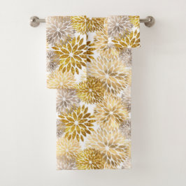 Elegante Gold Dahlia Floral