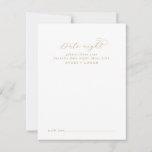 Elegante Gold Script Fecha Noche Idea Tarjeta de C<br><div class="desc">Estas elegantes tarjetas de ideas para citas con guión dorado son la actividad perfecta para una simple recepción de boda o una ducha de novia. El minimalista diseño dorado y blanco presenta una elegante tipografía romántica con un estilo moderno de cristal. Personalizable de cualquier color. Mantenga el diseño minimalista y...</div>