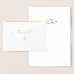 Elegante Gold Simple Script Art tarjetas de agrade