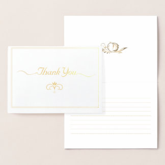 Elegante Gold Simple Script Art tarjetas de agrade