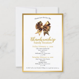 Elegante Golden: Invitación a la Reunión Familiar 