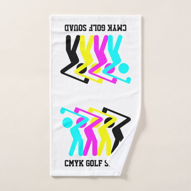 Elegante golf CMYK Golf (Toalla de mano)